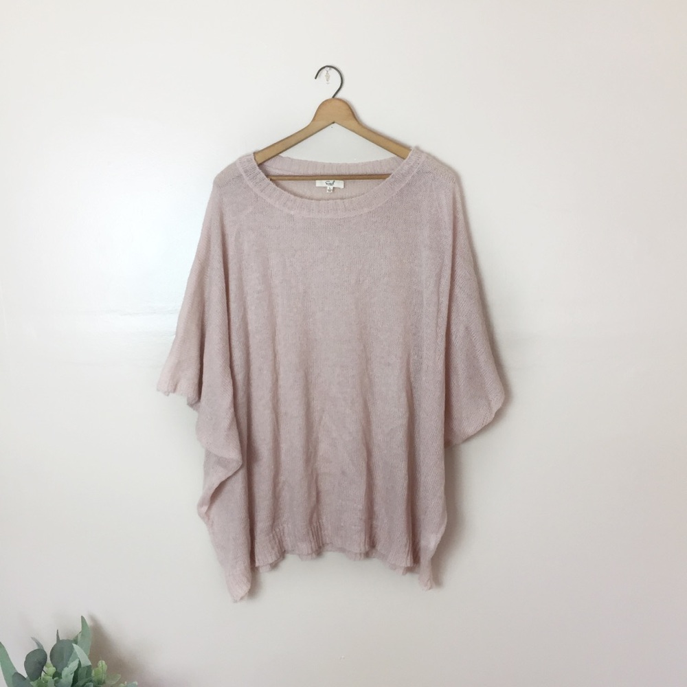 [Easel] Light Blush Pink Oversized Sweater